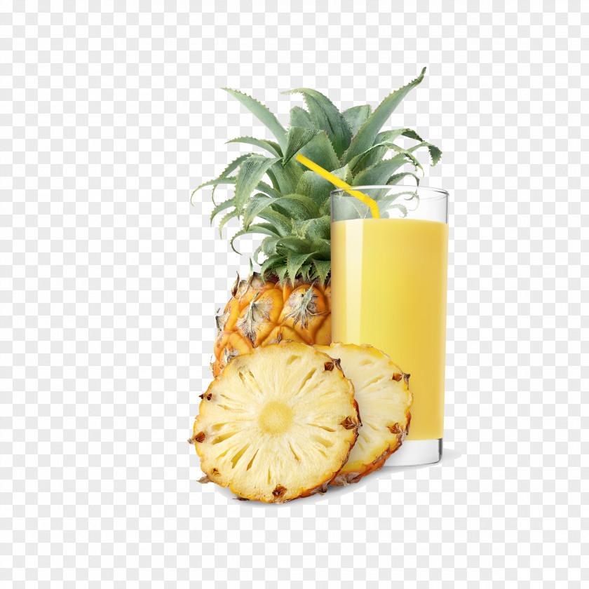 Pineapple Juice Smoothie Milkshake Drink PNG