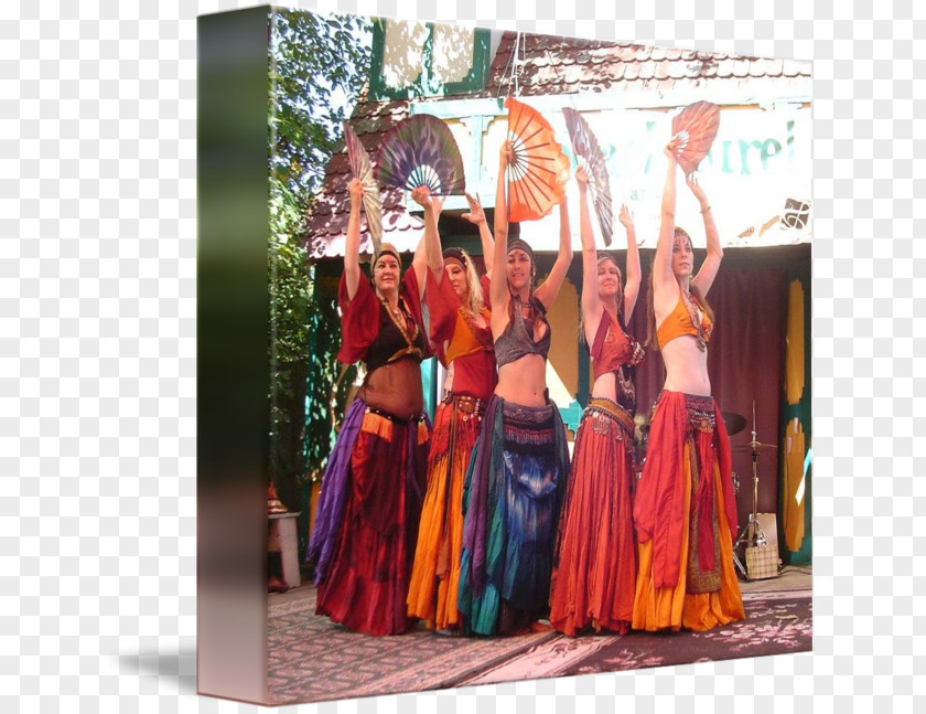 Belly Dancer Folk Dance Gallery Wrap Canvas PNG