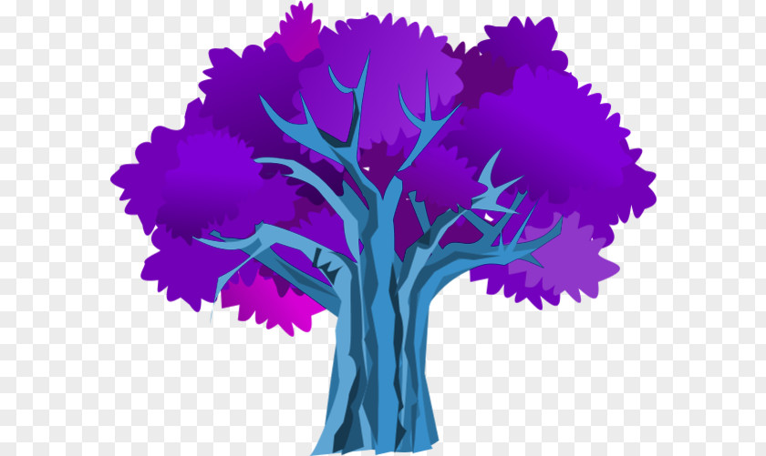 Purple Leaves Tree Clip Art PNG