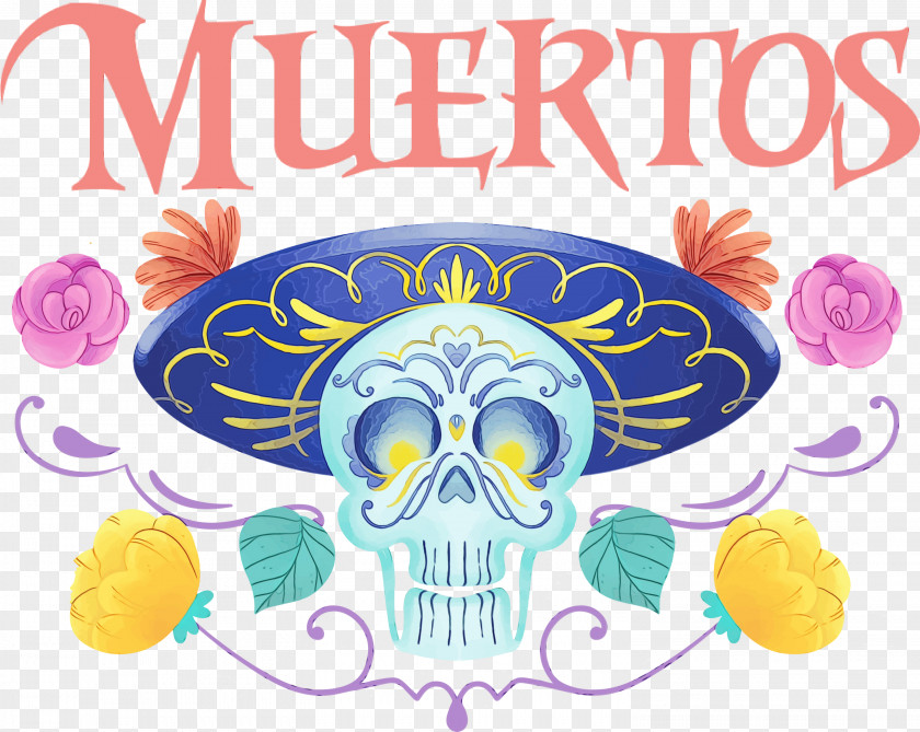 Skull M Purple Meter Flower PNG