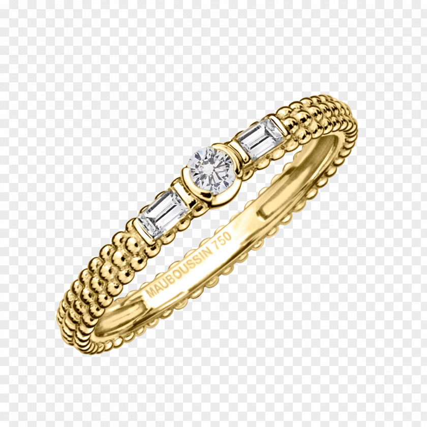 Wedding Ring Mauboussin Diamond Gold PNG