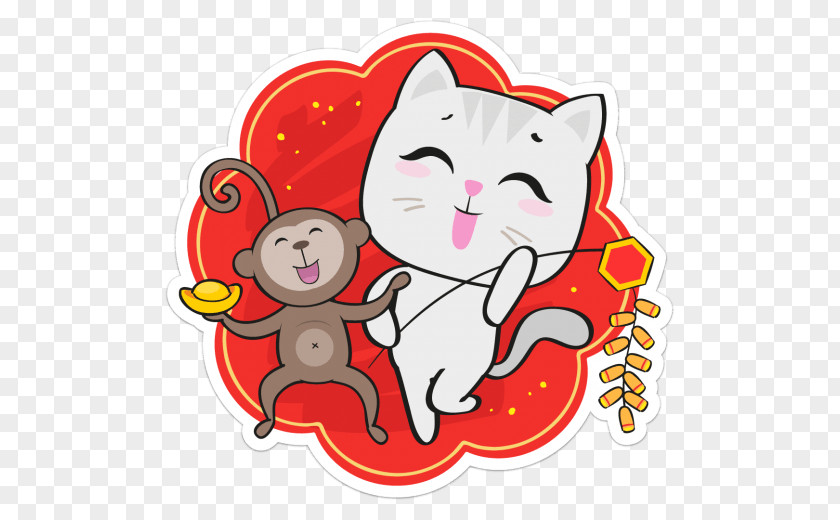 Blink Eye Chinese New Year Sticker Clip Art PNG