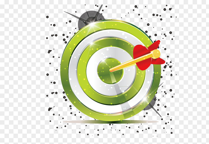 Green Target Circle Graphic Design PNG