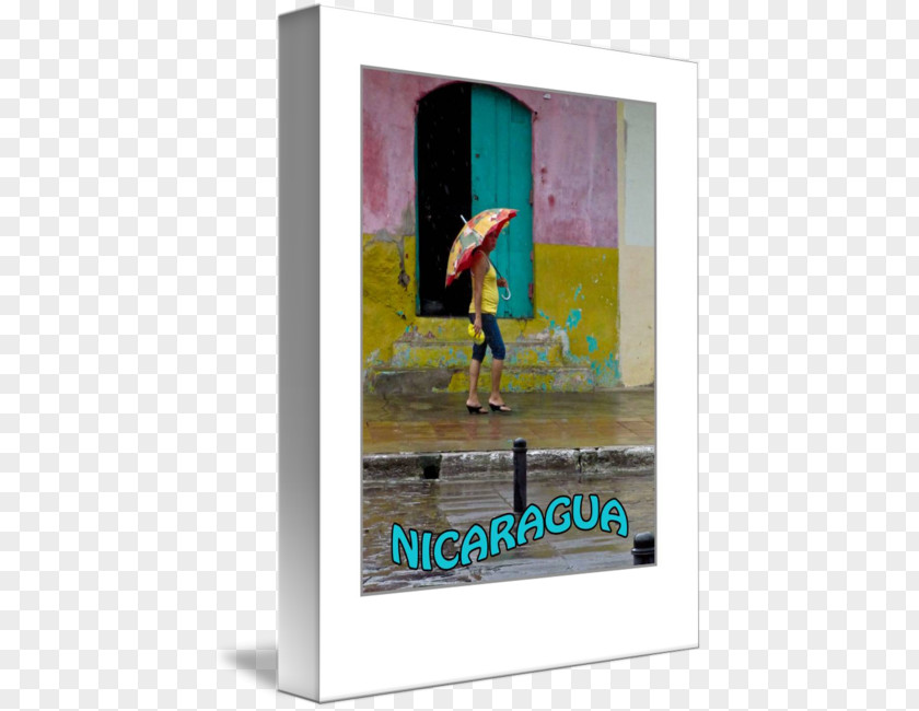 Rain Watercolor Nicaragua Display Advertising Poster Gallery Wrap Canvas PNG