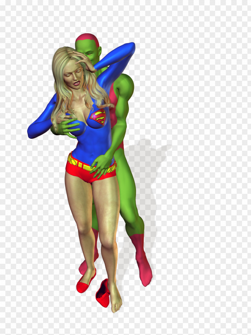 Supergirl Brainiac 5 Superhero Figurine Kryptonite PNG