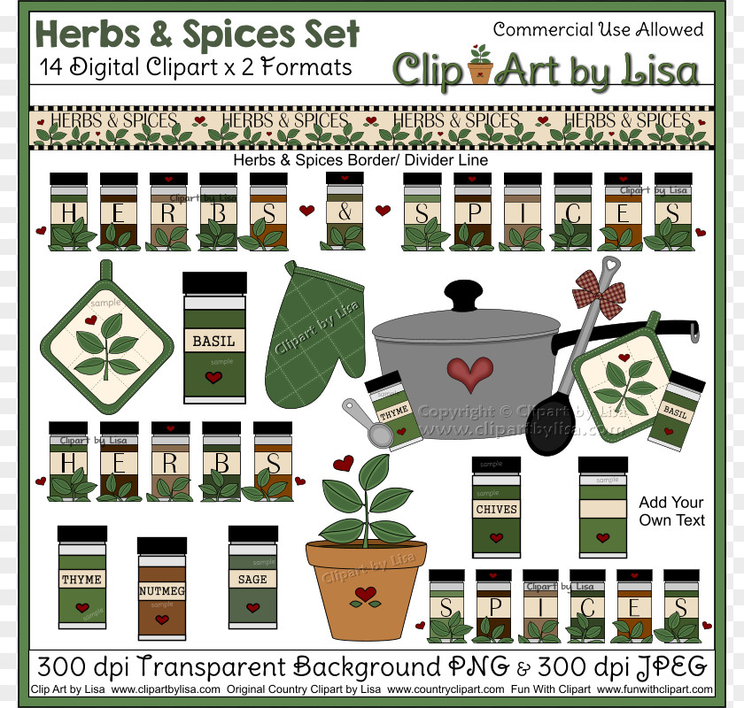 Spice Cliparts Baking Herb Cooking Clip Art PNG