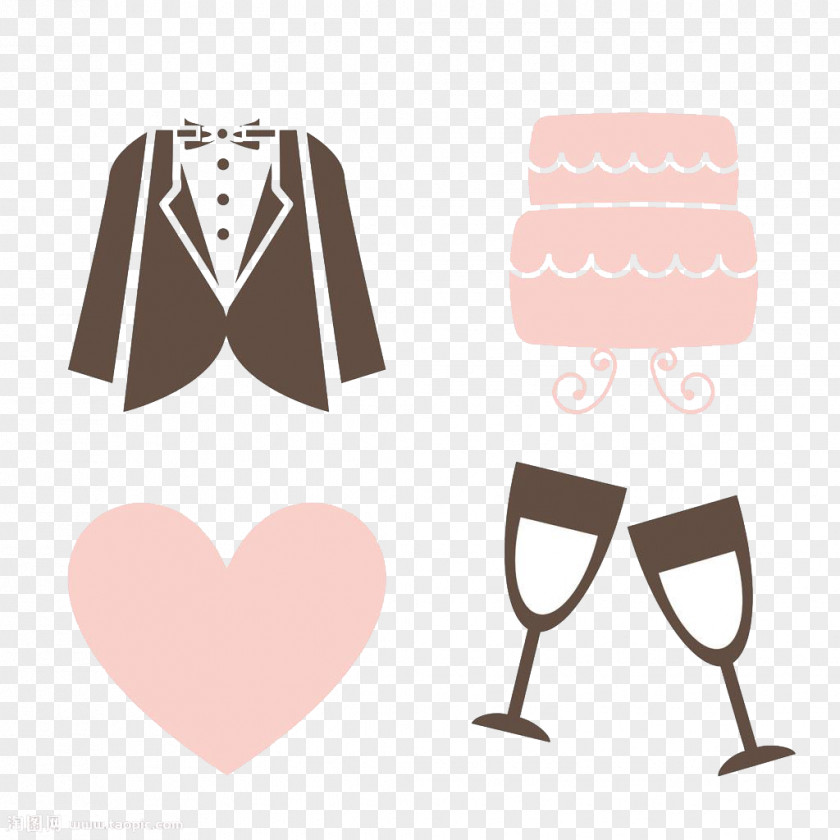 Romantic Couple Material Champagne Glass Toast Drink Icon PNG
