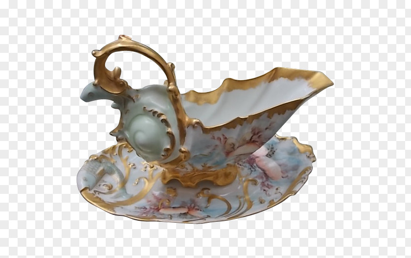 Hand Painted Seashells Porcelain Figurine Tableware PNG