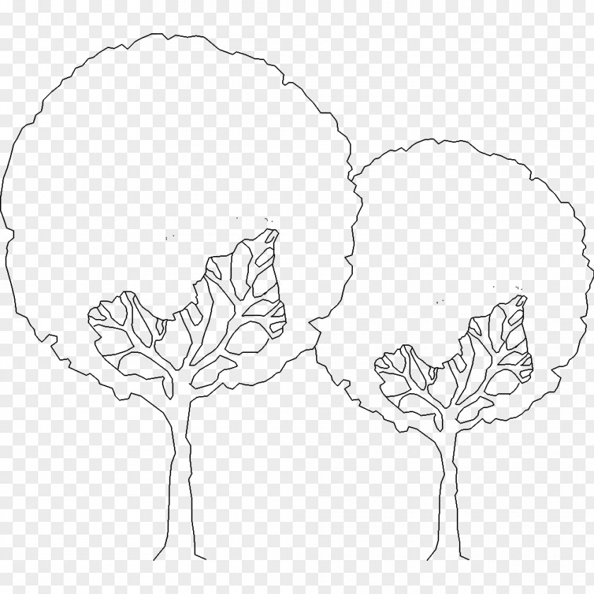 Tree Axonometric Floral Design Visual Arts Line Art PNG