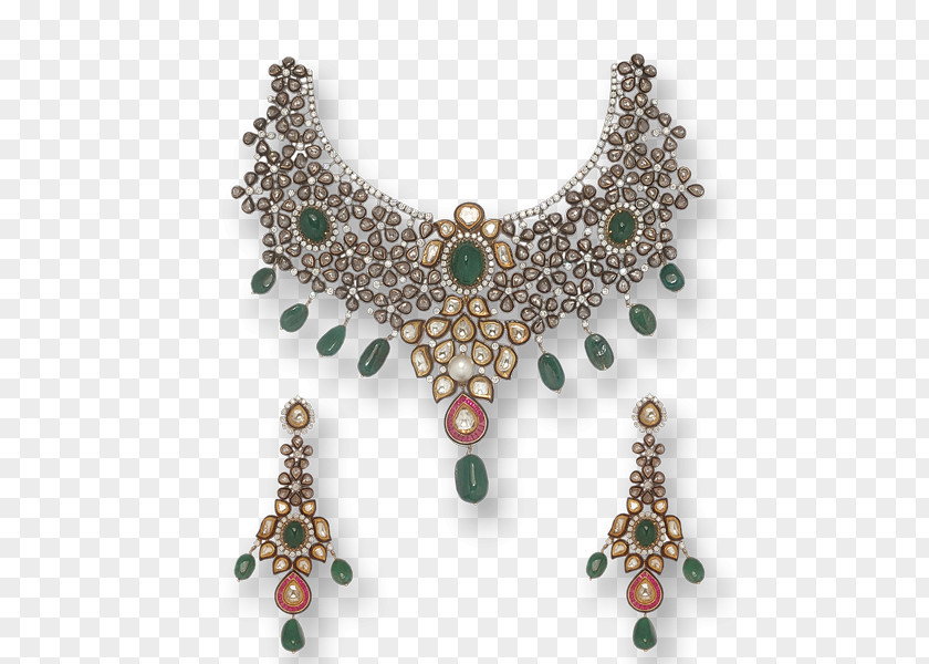 Diamonds And Pearls Emerald Earring Necklace Jewellery Jewelry Design PNG