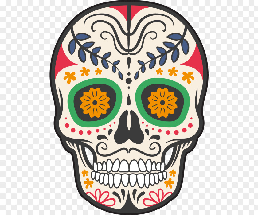 Tete De Mort Calavera Mexico Skull And Crossbones Day Of The Dead PNG