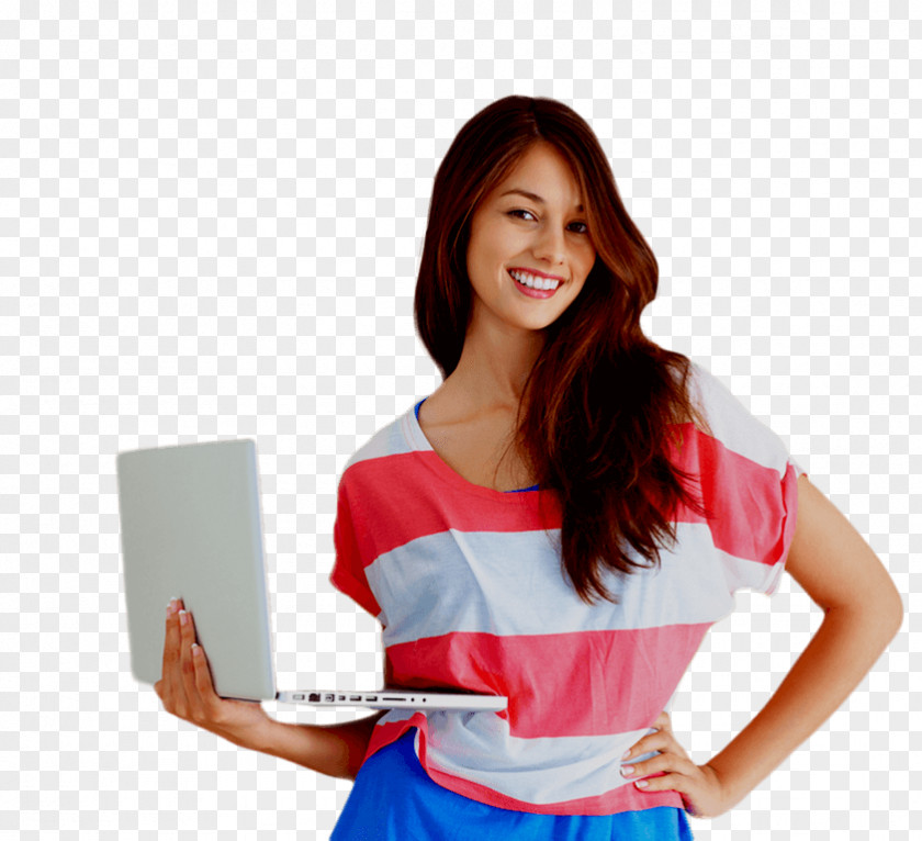 Woman Computer Landing Page Internet English Web Sticker PNG