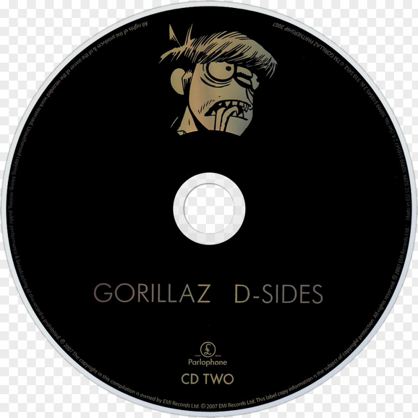 Demon Days 2d Compact Disc D-Sides Gorillaz G Sides Album PNG