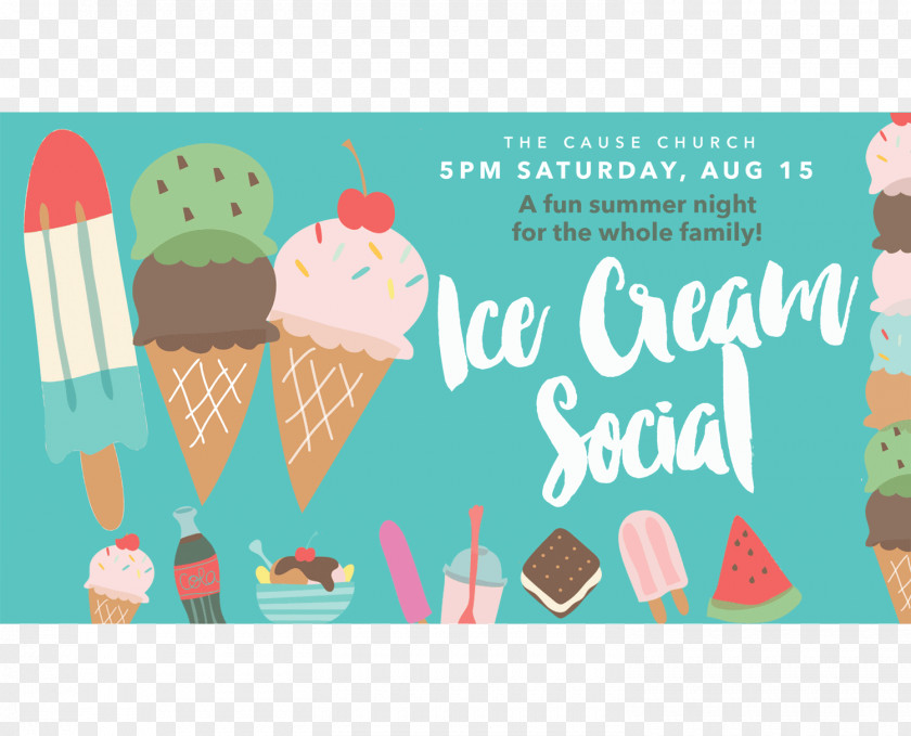 Ice Cream Social Cones Microsoft PowerPoint PNG