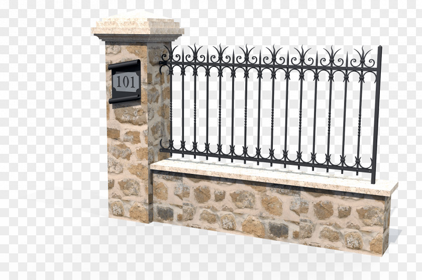 Iron Wrought Baluster Fence Guard Rail PNG