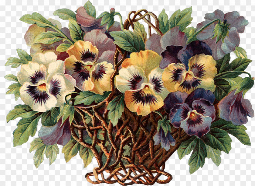 Pansy Cross-stitch Embroidery Gobelin Art Tapestry PNG