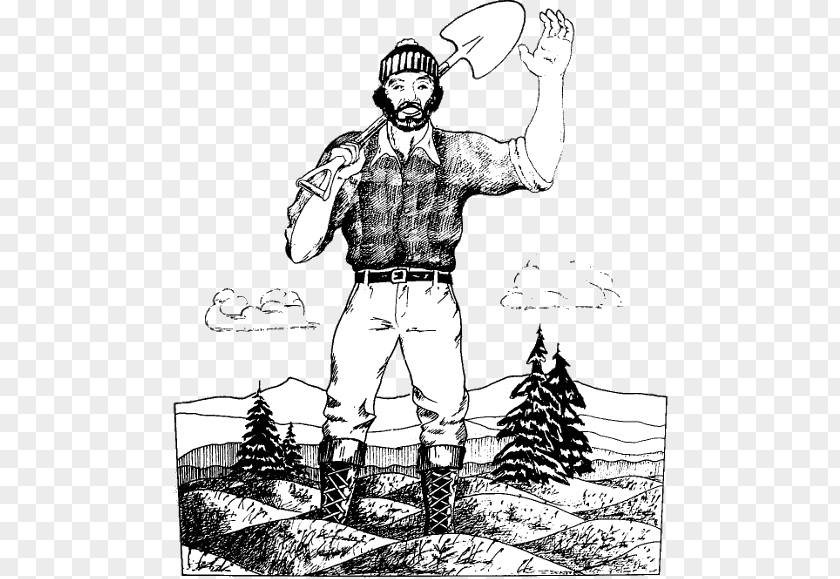 Paul Bunyan And Babe The Blue Ox Coloring Book Drawing Tall Tale PNG