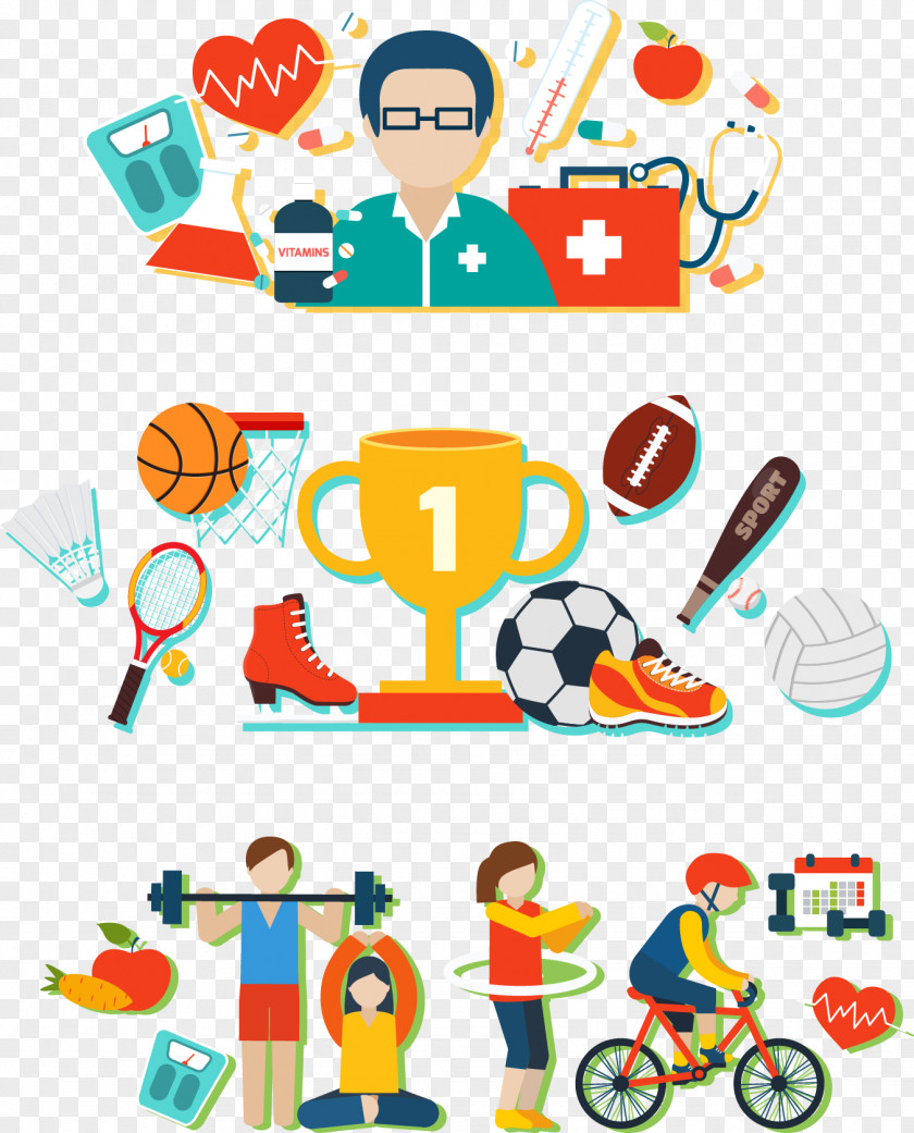 Vector Health Movement Fitness Centre Clip Art PNG