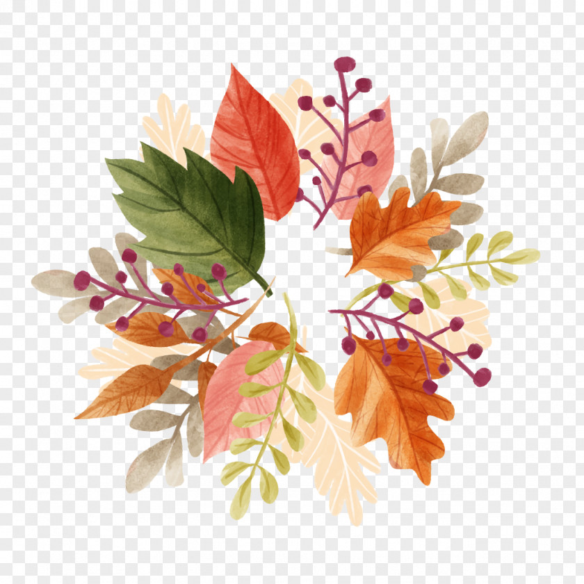 Autumn Vector Graphics Image Painting PNG