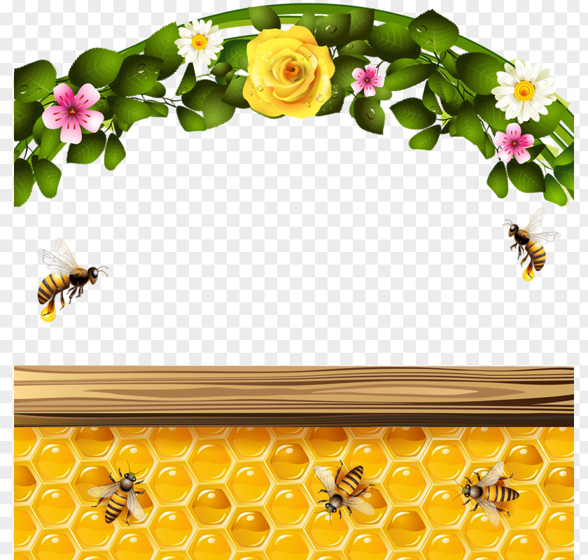 Bee Decorative Pattern Savior Of The Honey Feast Day Holiday Apple Woman With Seven Sons PNG