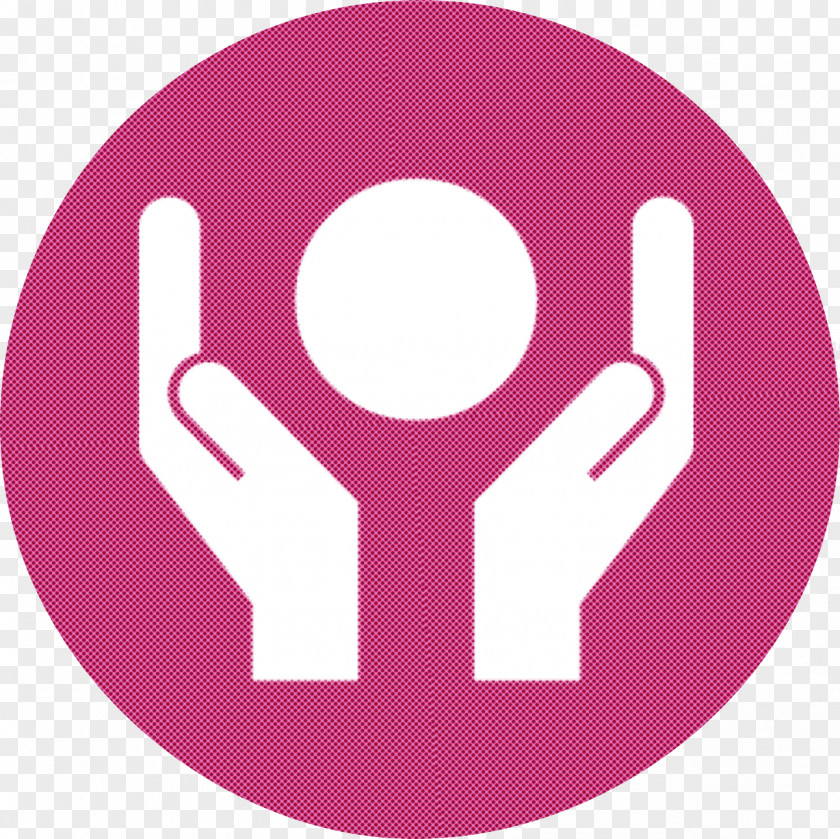 Gesture Magenta Pink Circle Logo Symbol Hand PNG