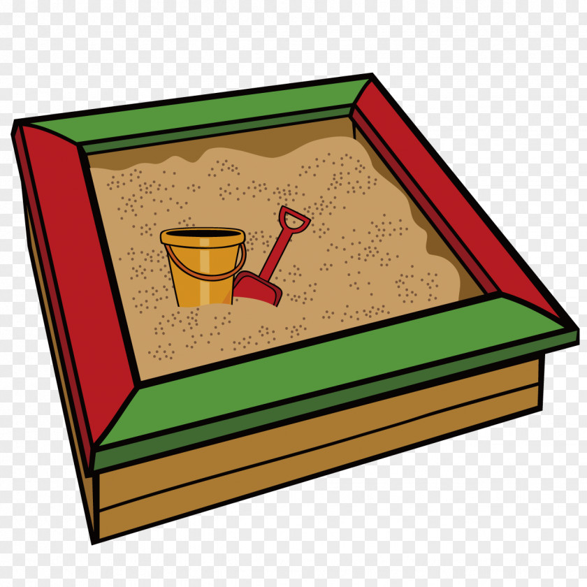 Cartoon Sand Tank Sandbox Art And Play Clip PNG