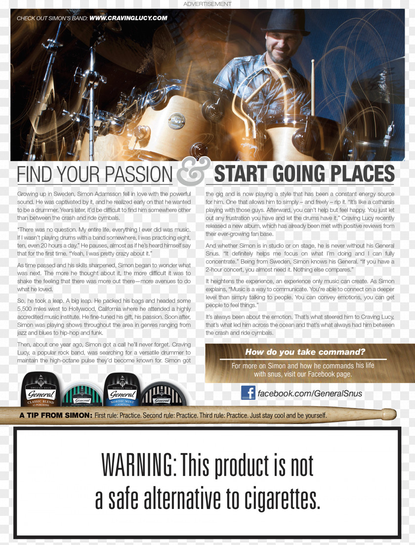 Snus General Tobacco Advertising Copywriting PNG