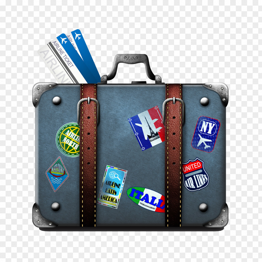 Suitcase Travel Airline Ticket Baggage Train PNG