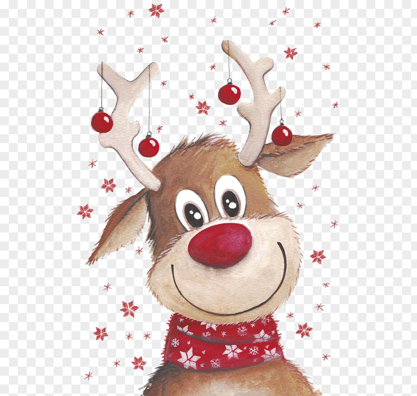 Christmas Deer Rudolph Santa Claus's Reindeer Clip Art PNG