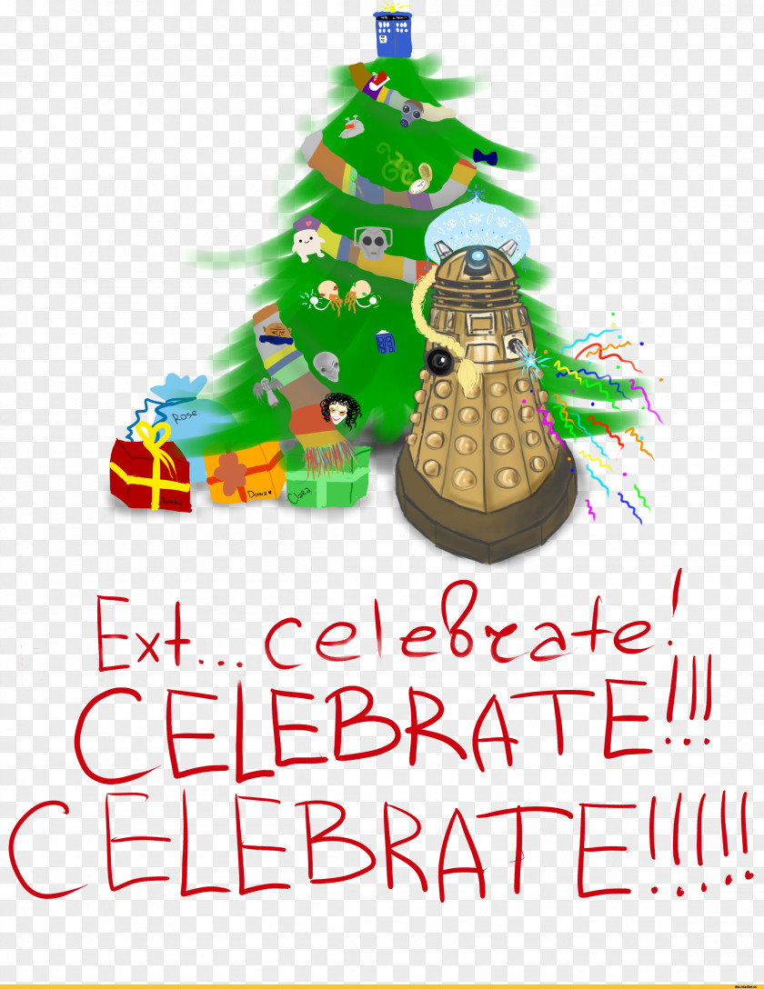 Dalek Doctor Who Paintings Christmas Tree Ornament Day Clip Art Fir PNG