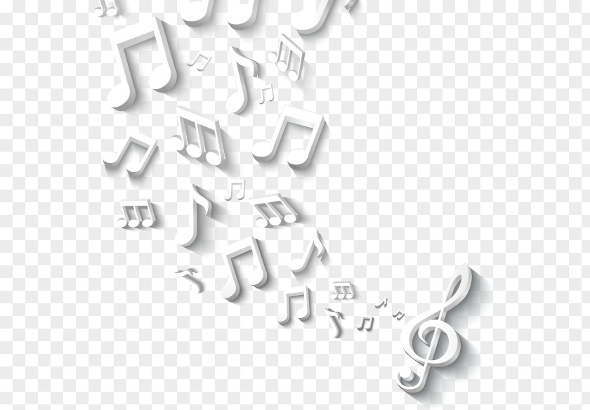 3D Stereoscopic Exquisite Musical Notation Note Icon PNG
