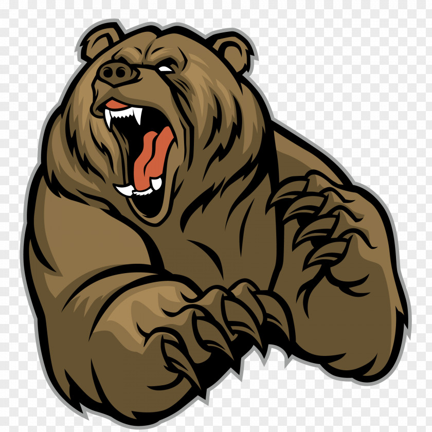 Angry Animals Polar Bear Brown Grizzly PNG