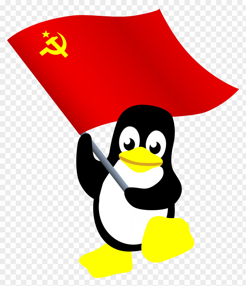 Bird Cartoon Red Flag Linux Tux Computer Software PNG