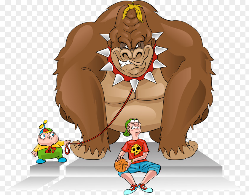 Cartoon Gorilla Bodyguard Fototapeta Security Illustration PNG