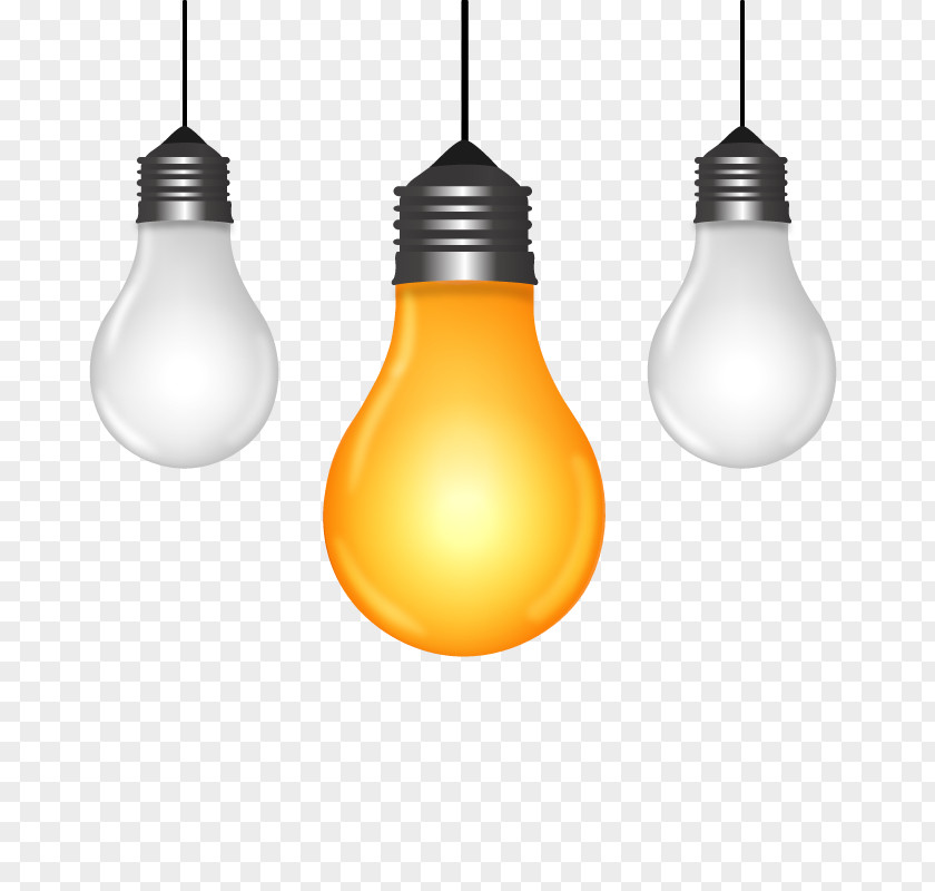 Vector Bulb Lamp Incandescent Light PNG