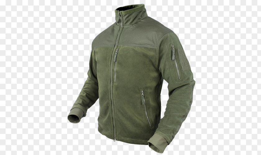 Olive Flag Material Fleece Jacket Polar Zipper Clothing PNG