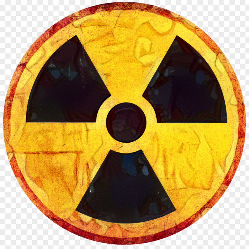 Orange Yellow Radiation Symbol PNG