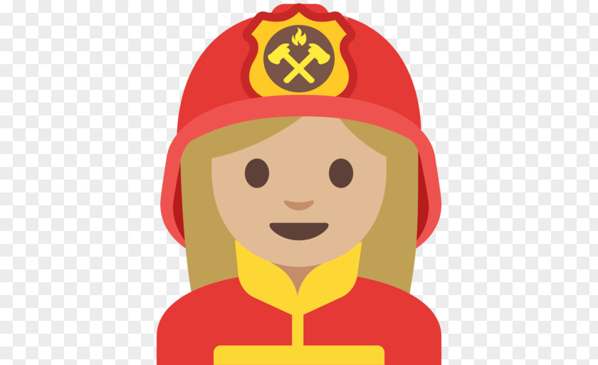 Smiley Emoji Firefighter Android 7.1 IPhone PNG