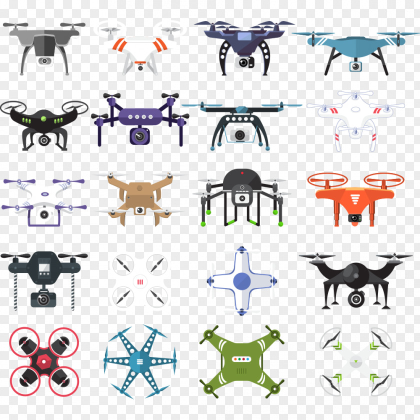 UAV Unmanned Aerial Vehicle Flat Design Electronic Speed Control Icon PNG