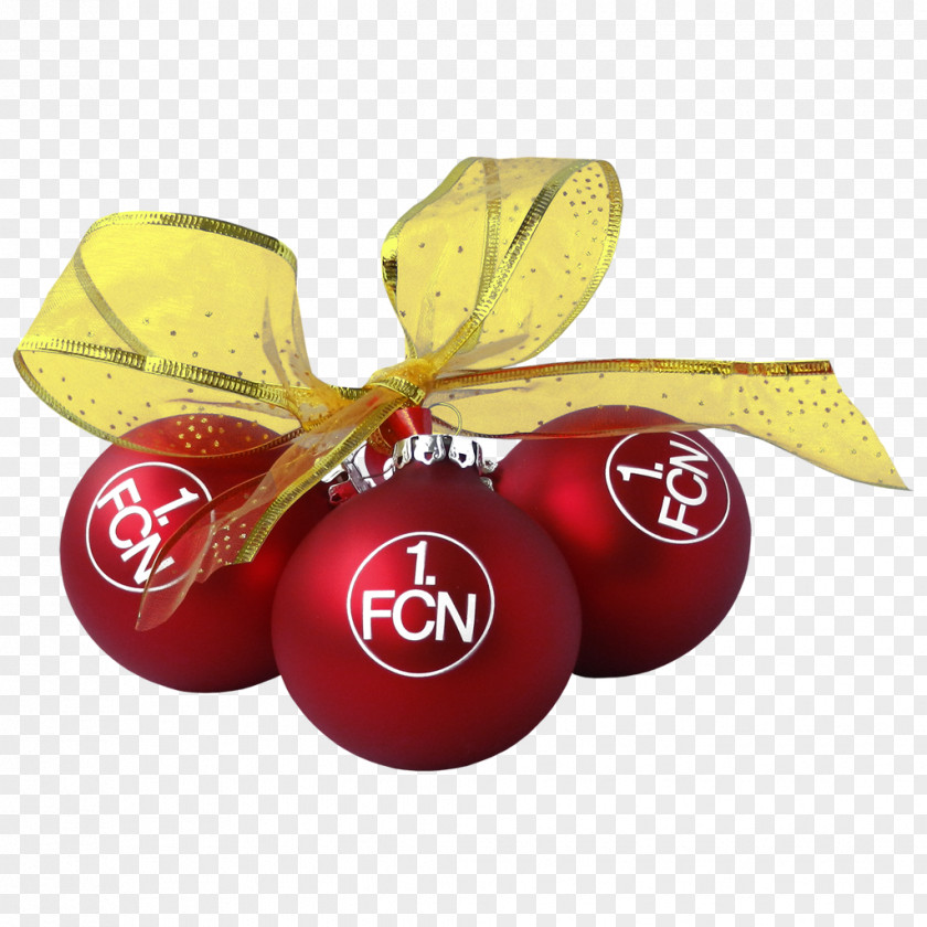 Cherry 1. FC Nuremberg Christmas Ornament PNG