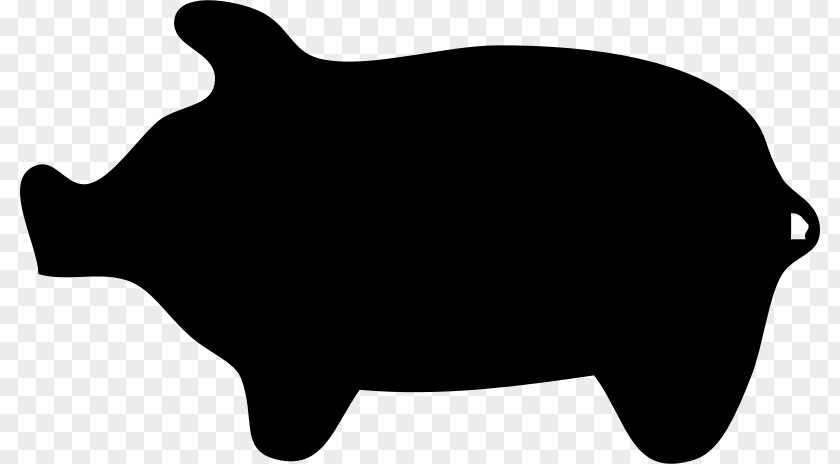 Fat Pig Silhouette Cartoon Clip Art PNG