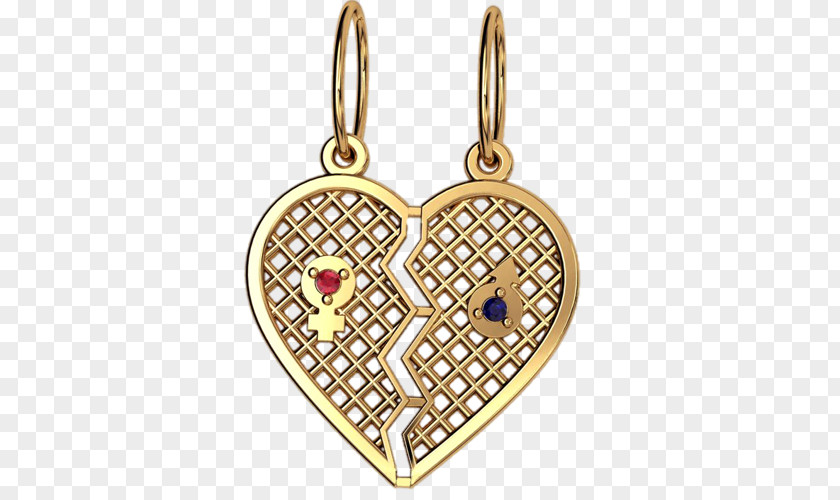 Gold Locket Earring Body Jewellery PNG