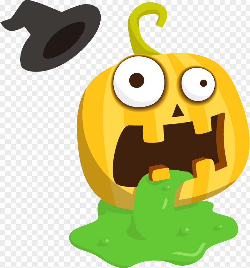 Happy Plant Jack-o-Lantern Halloween Carved Pumpkin PNG