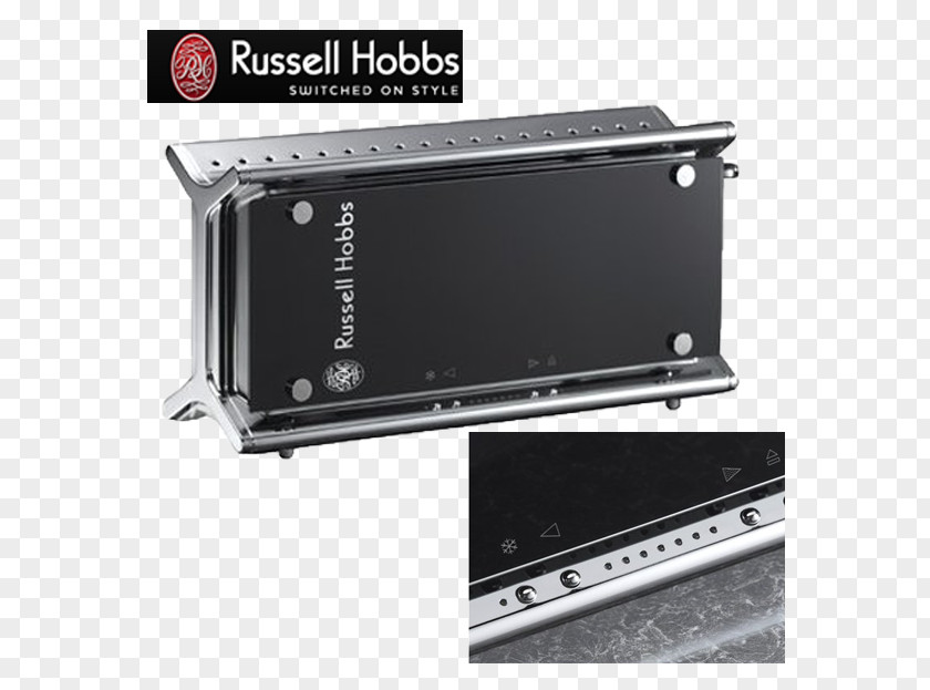Russell Hobbs Toaster Black Glass Kitchen Kettle PNG