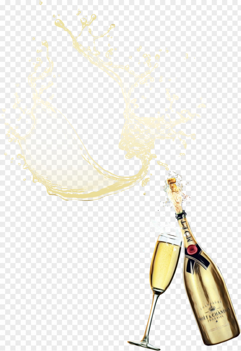 Stemware Drink Champagne Bottle PNG