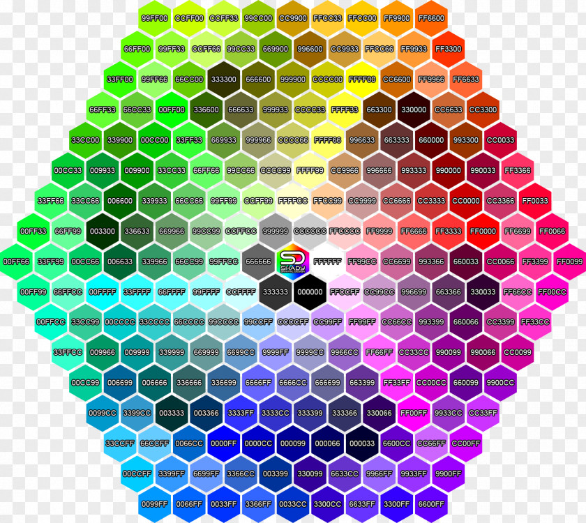 Colored Hexagon Web Colors Color Chart Term PNG