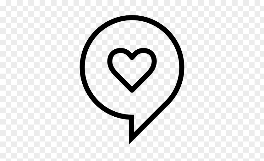 Heart Speech Balloon Online Chat PNG