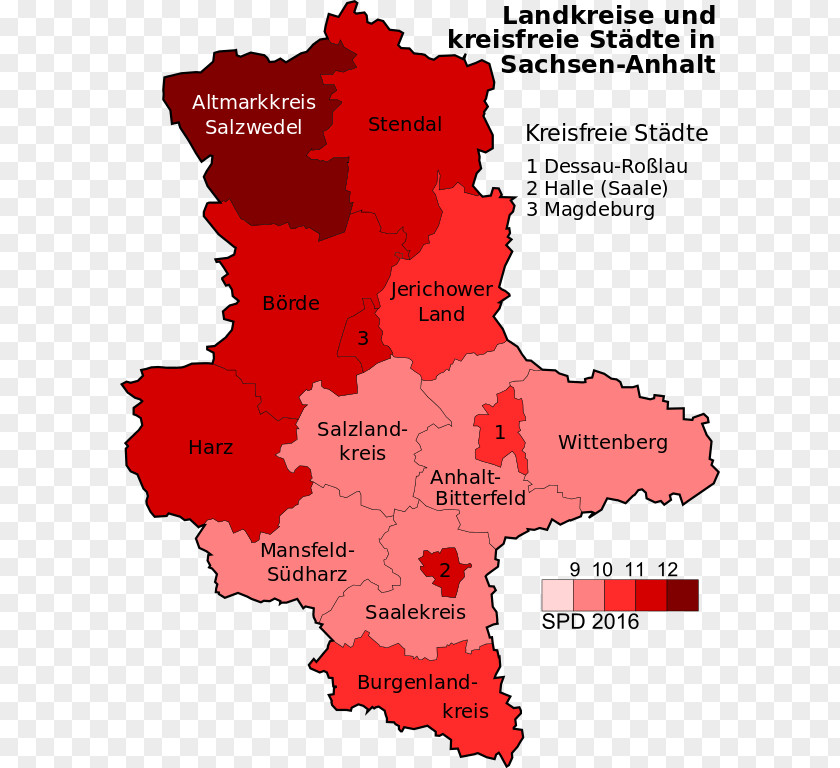 Map Saxony-Anhalt State Election, 2016 2011 PNG