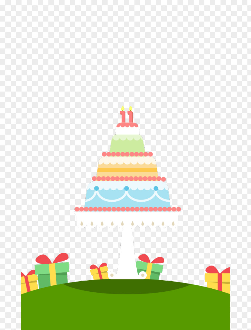 Cartoon Cake Birthday Candle PNG