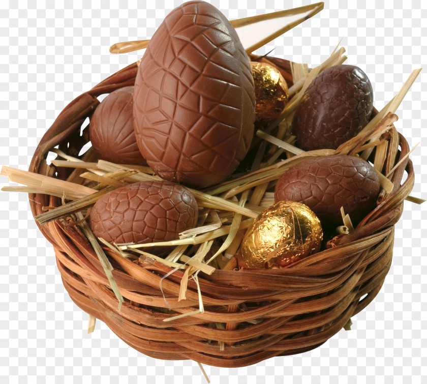 Chocolate Mini Eggs Easter Egg Basket PNG